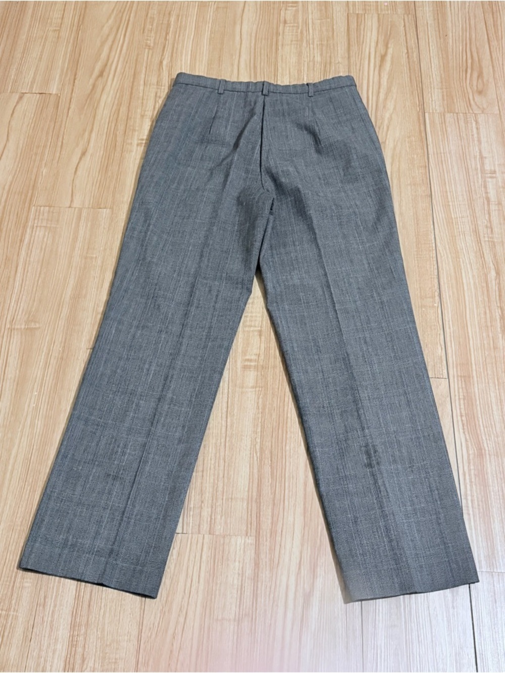TanJay Gray Plaid Trousers with Blue Windowpane - Picture 3 of 7